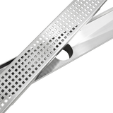800mm Bathroom Shower Stainless Steel Grate Drain w/Centre outlet Floor Waste - Side View