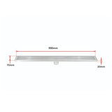 900mm Bathroom Shower Stainless Steel Grate Drain w/Centre outlet Floor Waste Square Pattern