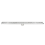 900mm Bathroom Shower Stainless Steel Grate Drain w/Centre outlet Floor Waste Square Pattern - 45-Degree Angle