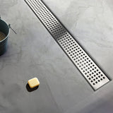 1000mm Bathroom Shower Stainless Steel Grate Drain w/Centre outlet Floor Waste Square Pattern