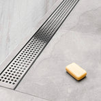 1200mm Bathroom Shower Stainless Steel Grate Drain w/Centre outlet Floor Waste Square Pattern