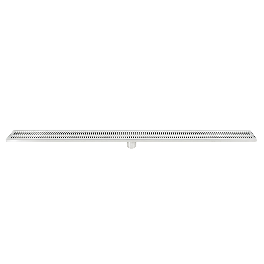 1200mm Bathroom Shower Stainless Steel Grate Drain w/Centre outlet Floor Waste Square Pattern