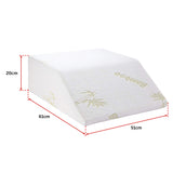 Wedge Elevation Pillow Cool Gel Memory Foam Leg Raiser Support Cushion - Low Angle