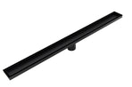 800mm Tile Insert Shower Bathroom Black Grate Drain w/Centre outlet Floor Waste