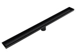 1000mm Tile Insert Bathroom Shower Black Grate Drain w/Centre outlet Floor Waste