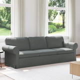 Sofa Dark Grey 245 x 82 x 80 cm Fabric - Front View