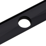 800mm Bathroom Shower Black Grate Drain w/Centre outlet Floor Waste