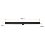 900mm Bathroom Shower Black Grate Drain w/Centre outlet Floor Waste Square Pattern - Extra Image