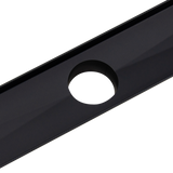900mm Bathroom Shower Black Grate Drain w/Centre outlet Floor Waste Square Pattern - Side View