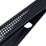 900mm Bathroom Shower Black Grate Drain w/Centre outlet Floor Waste Square Pattern - Extra Image