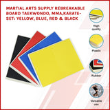 Rebreakable Martial Arts Training Boards Set for Taekwondo MMA Karate - Front View