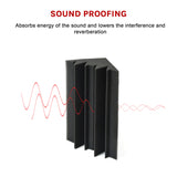 20pcs Studio Acoustic Foam Corner Bass Trap Sound Absorption Treatment Proofing - Top-Down View