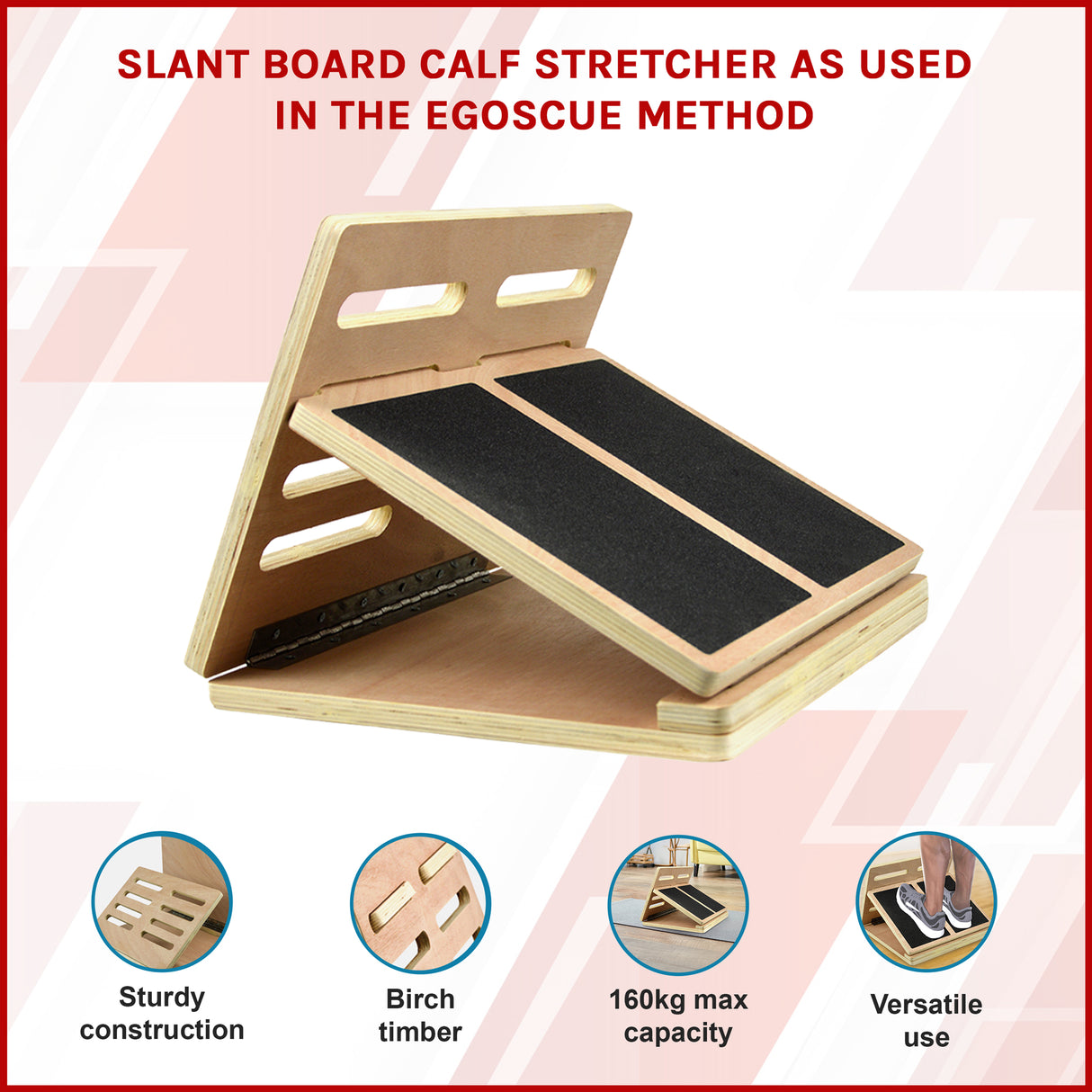 Slant Board Calf Stretcher Incline Stretch as Used in Egoscue Method
