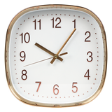 Modern Wall Clock Silent Non-Ticking Quartz Battery Operated Gold - Side View