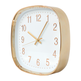 Modern Wall Clock Silent Non-Ticking Quartz Battery Operated Gold - Top-Down View