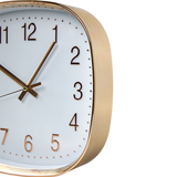Modern Wall Clock Silent Non-Ticking Quartz Battery Operated Gold - 45-Degree Angle