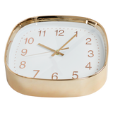 Modern Wall Clock Silent Non-Ticking Quartz Battery Operated Gold