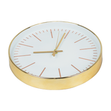 Modern Wall Clock Silent Non-Ticking Quartz Battery Operated Gold - Rear View