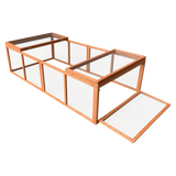 Chicken coop LARGE Run Guinea Pig Cage Villa Extension Rabbit hutch house pen - Rear View