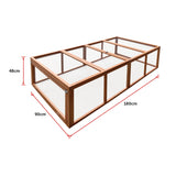 Chicken coop LARGE Run Guinea Pig Cage Villa Extension Rabbit hutch house pen - Low Angle