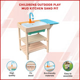 Childrens Outdoor Play Mud Kitchen Sand Pit - Front View