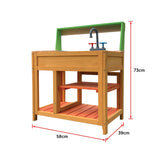 Childrens Outdoor Play Mud Kitchen Sand Pit with Display Shelf - Extra Image