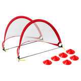 Portable Kids Soccer Goal Set with Cones - Rear View