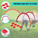 Portable Kids Soccer Goal Set with Cones - Close-Up Angle