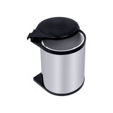 Kitchen Swing Pull Out Bin Stainless Steel Garbage Rubbish Waste Trash Can 14L - 45-Degree Angle