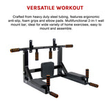 Heavy Duty Wall Mounted Power Station Pull Up Dip Knee Raise Bar