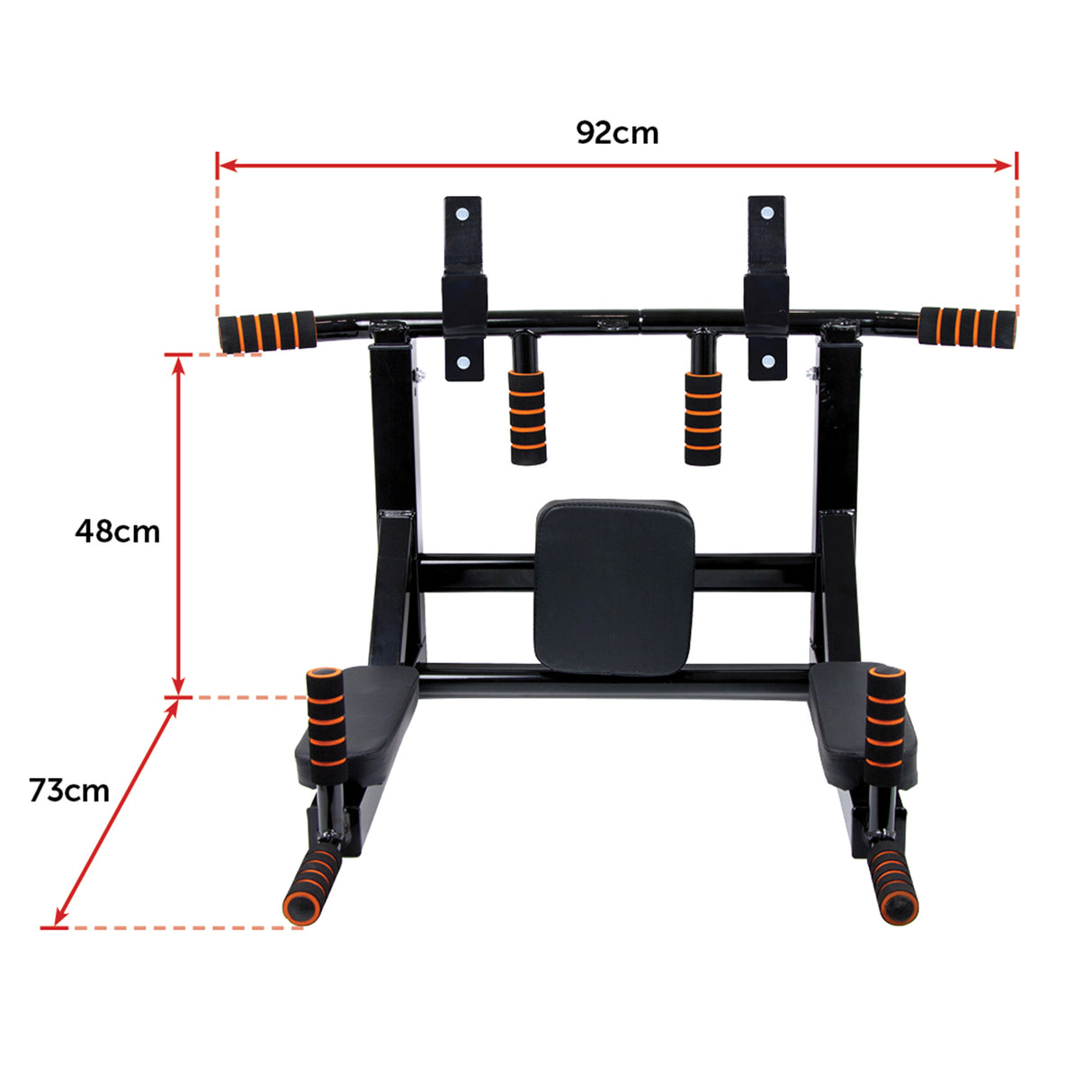 Heavy Duty Wall Mounted Power Station Pull Up Dip Knee Raise Bar