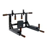 Heavy Duty Wall Mounted Power Station Pull Up Dip Knee Raise Bar - Side View