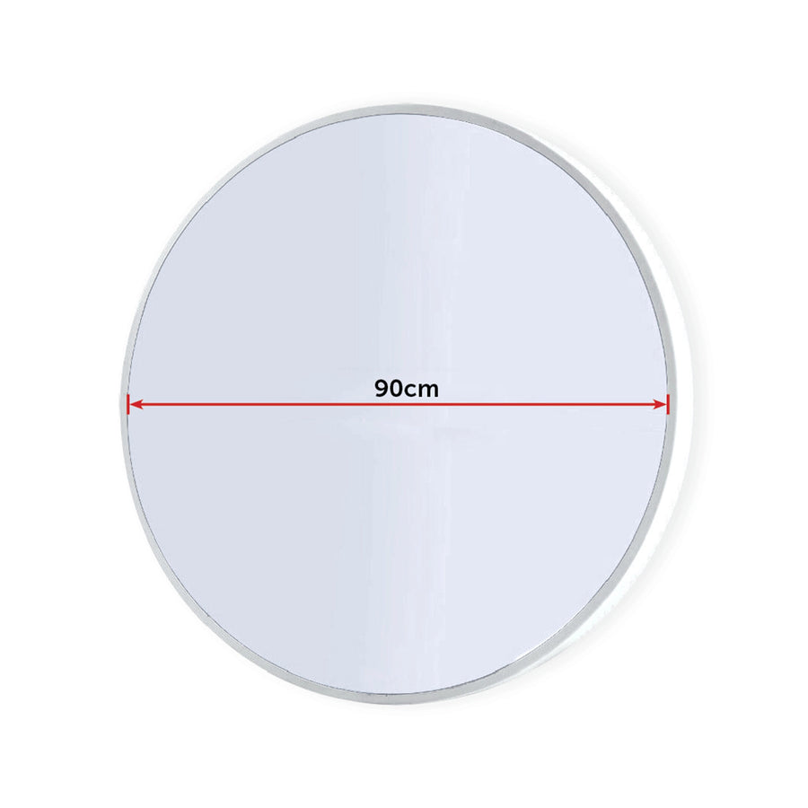 90cm Round Wall Mirror Bathroom Makeup Mirror by Della Francesca