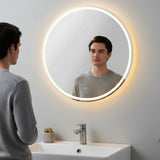50cm LED Wall Mirror Bathroom Mirrors Light Decor Round - 45-Degree Angle