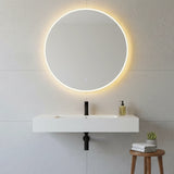 50cm LED Wall Mirror Bathroom Mirrors Light Decor Round - Close-Up Angle