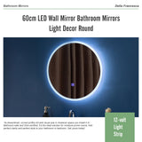 60cm LED Wall Mirror Bathroom Mirrors Light Decor Round