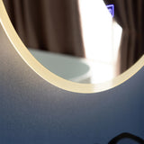 60cm LED Wall Mirror Bathroom Mirrors Light Decor Round - Rear View