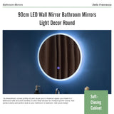 80cm LED Wall Mirror Bathroom Mirrors Light Decor Round - Extra Image