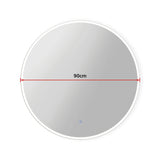 90cm LED Wall Mirror Bathroom Mirrors Light Decor Round - Extra Image