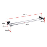 Double Classic Chrome Towel Bar Rail Bathroom - Extra Image