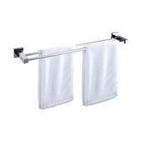 Double Classic Chrome Towel Bar Rail Bathroom