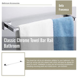 Classic Chrome Towel Bar Rail Bathroom