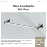 Classic Chrome Towel Bar Rail Bathroom - Extra Image