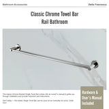 Classic Chrome Towel Bar Rail Bathroom
