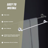 Classic Chrome Towel Bar Rail Bathroom
