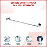 Classic Chrome Towel Bar Rail Bathroom