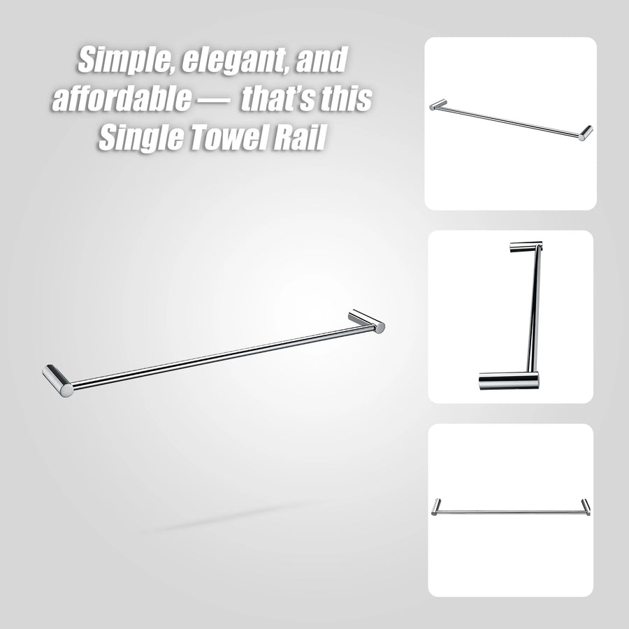 Single Towel Rail - 615mm