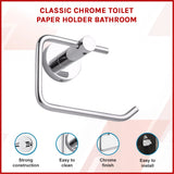 Classic Chrome Toilet Paper Holder Bathroom - Front View