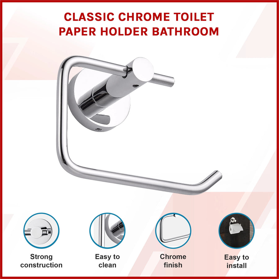 Classic Chrome Toilet Paper Holder Bathroom