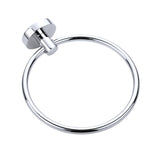 Classic Chrome Towel Bar Rail Ring Bathroom